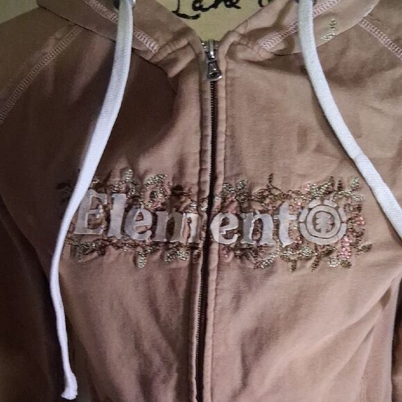 Element Women's Brown Zip-Up Hoodie Large - Picture 2 of 9